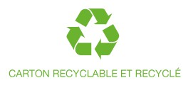 Carton recyclable et recyclé